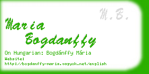 maria bogdanffy business card